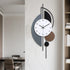 Modern Orbit Metal Wall Clock with LED